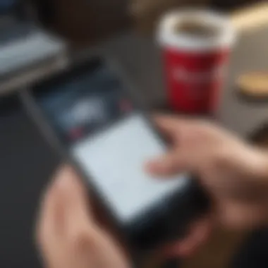 Personal Finance Management Tools User navigating personal finance management tools on mobile app
