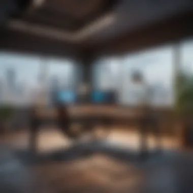 Innovative Workspace for Startups A modern workspace showcasing a startup concept