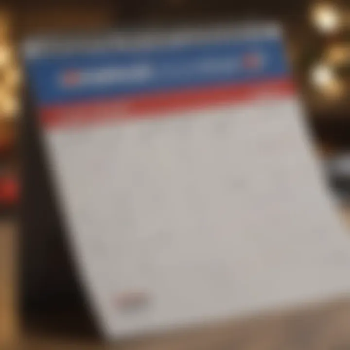 Calendar highlighting Capital One holiday schedule