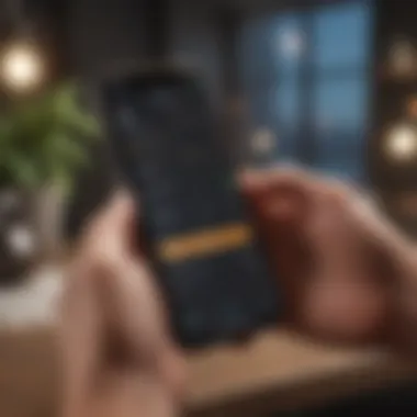 User Interaction with Cash Flow Tracking User engaging with a cash flow tracking application on iPhone