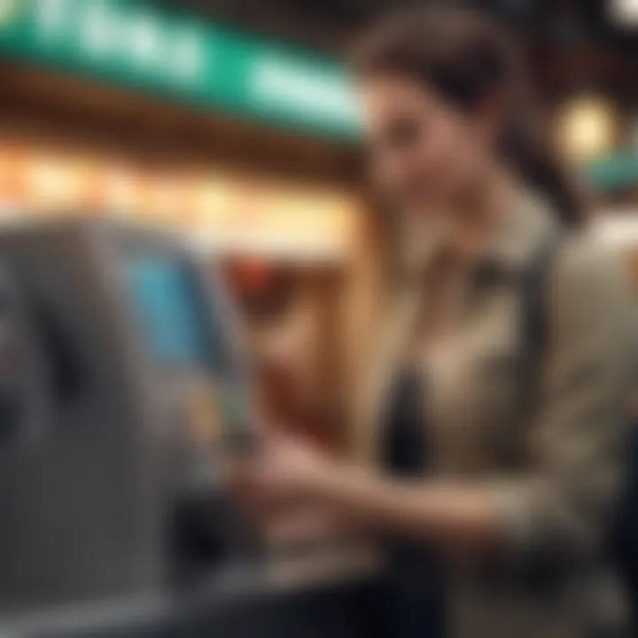 Illustration of a user enjoying seamless transactions with the Cashpoints Global Card during travel.