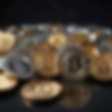Diverse Cryptocurrencies Overview A visual representation of various cryptocurrencies