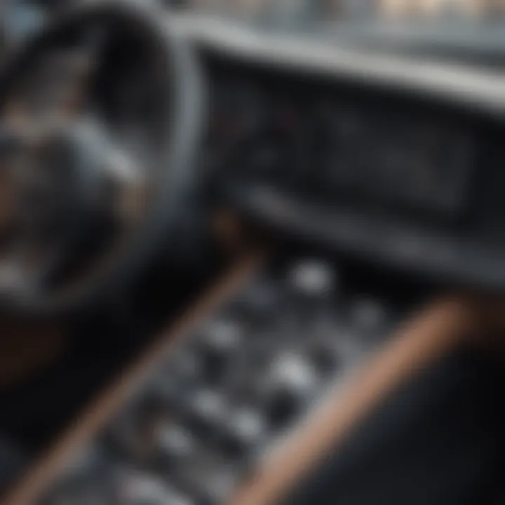 Dashboard of a Bugatti showcasing advanced technology