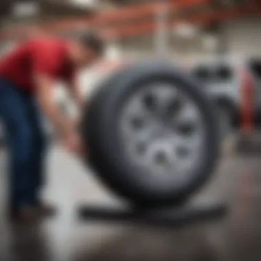 Professional tire installation services at Costco