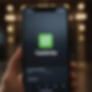 Cash App Logo on Mobile Device Cash App logo displayed on a mobile screen