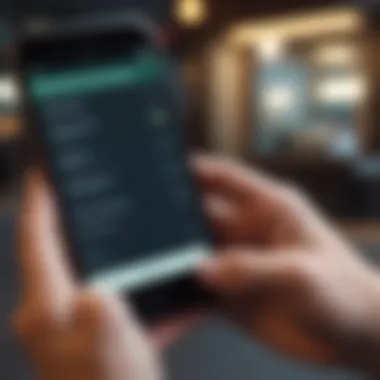 Entering Personal Information on Smartphone User entering personal information on a smartphone