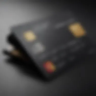 A close-up of a credit card with benefits highlighted, such as cashback and travel perks.