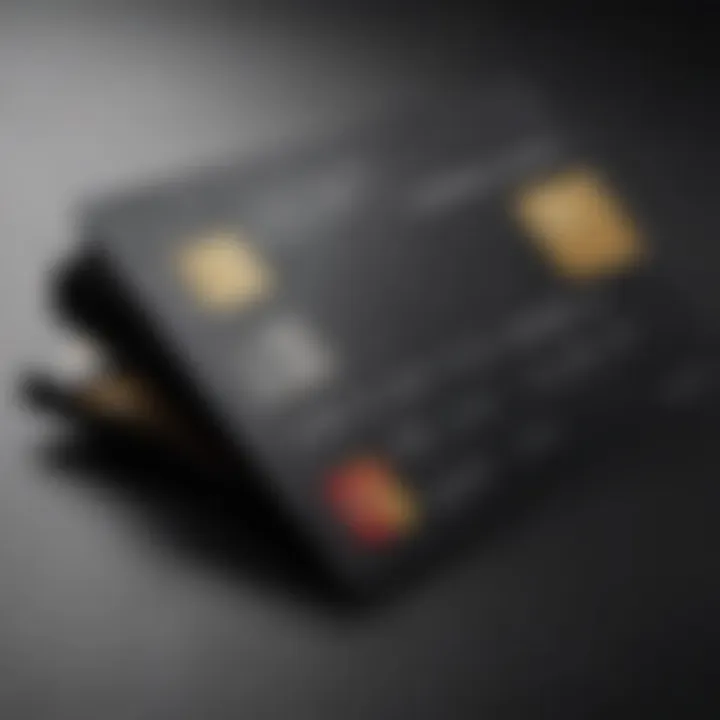 A close-up of a credit card with benefits highlighted, such as cashback and travel perks.