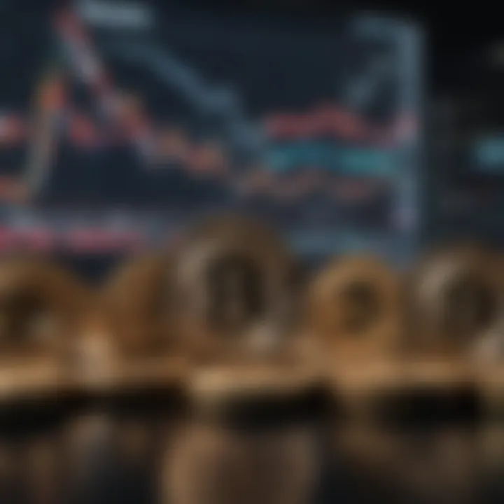 Trends in cryptocurrency market with visual graphs and data