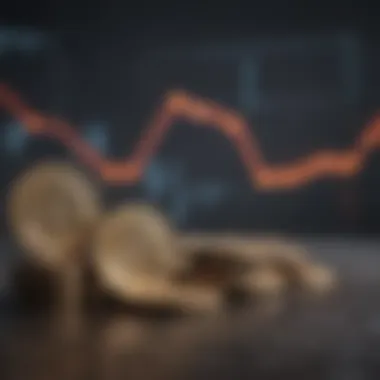 Graph showing fluctuating exchange rates over time