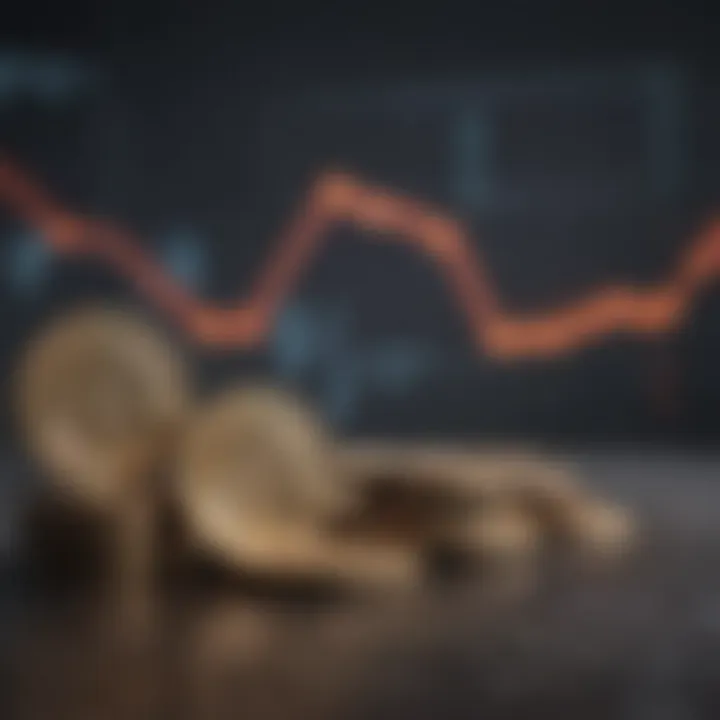 Graph showing fluctuating exchange rates over time