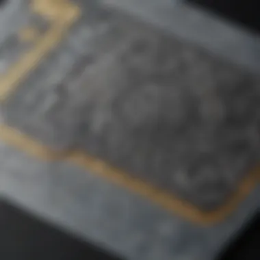 A close-up of an elegant credit card with intricate designs