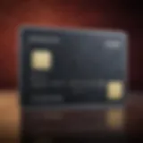 A luxurious credit card displayed on a velvet background