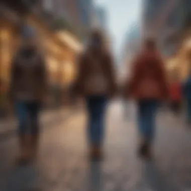 Group of individuals engaging in outdoor walking