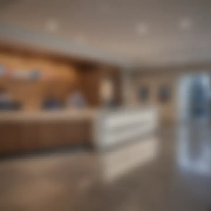 Interior of a Capital One branch highlighting customer service areas and technology.