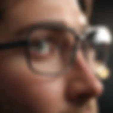 Stylish Prescription Glasses Close-up of a stylish pair of glasses