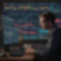 A trader analyzing charts on a digital platform