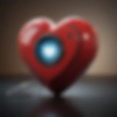 A heart symbol representing connections made through chat apps