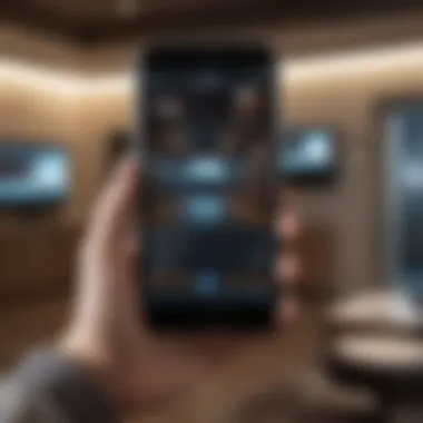 The Future of Mobile Streaming Services Futuristic representation of the evolution of mobile streaming technology