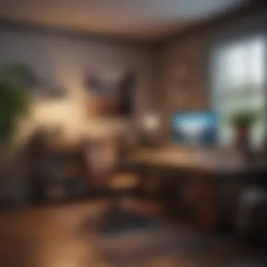 Creating Your Ideal Home Office A cozy home office setup showcasing various digital tools for online business.