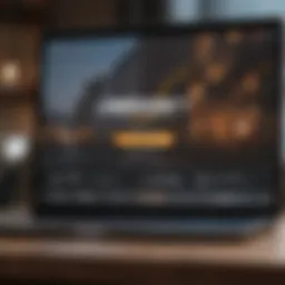 A laptop displaying Amazon's homepage with promotional banners.