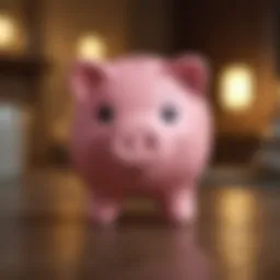 A serene piggy bank symbolizing savings