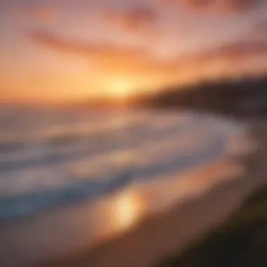 Sunset Over Pismo Beach Real Estate Sunset over the ocean highlighting Pismo Beach real estate