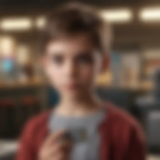 A child exploring a debit card