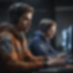 A professional esports player in action during a tournament.
