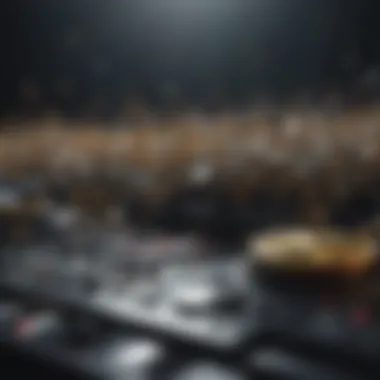 A vibrant music visualization graphic, illustrating the connection between sound and potential earnings.