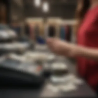 Understanding Cash Transactions in Retail Cash transaction at a clothing store