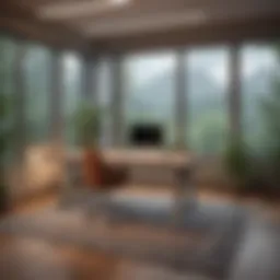 A modern workspace showcasing creativity and productivity