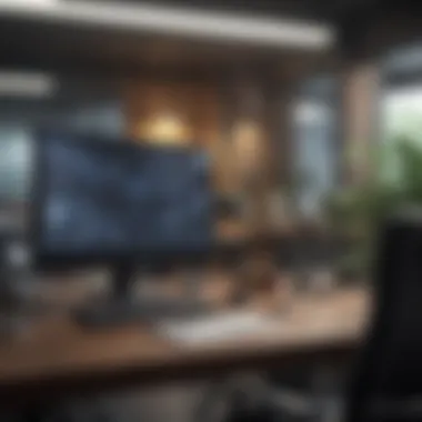Technology-Driven Workspace Technology-driven workspace showcasing innovation