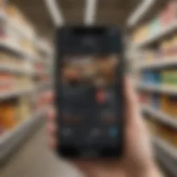 A digital device displaying a grocery app interface