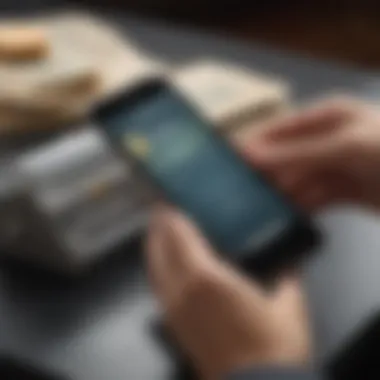 Mobile Check Deposit Preview Preview of a check being deposited using a smartphone