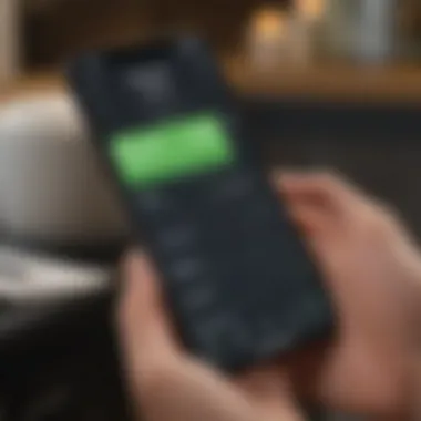 User Interface for Cash App Balance Inquiry Checking Cash App balance on a smartphone