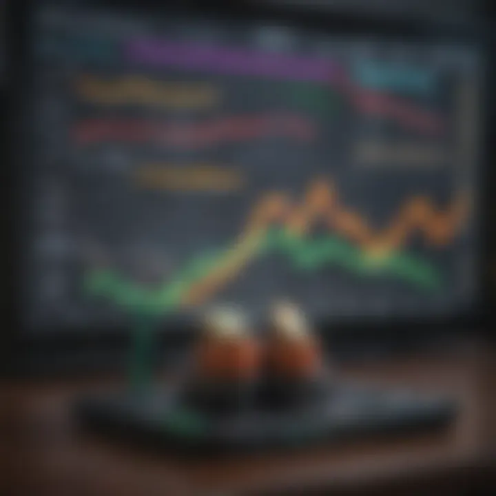 Graphs illustrating financial modeling and projections