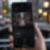 Smartphone displaying the Uber app interface