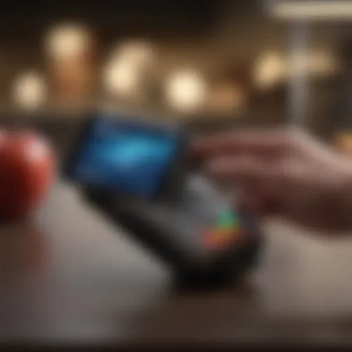 Digital representation of Apple Pay interface showcasing the transfer feature.