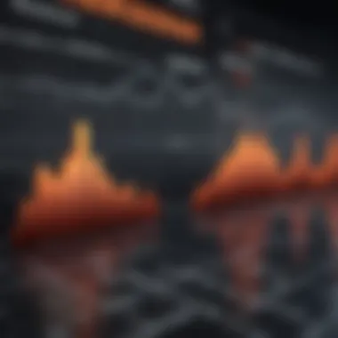 Charting Growth Potential A stock market chart with upward trends, representing growth potential.