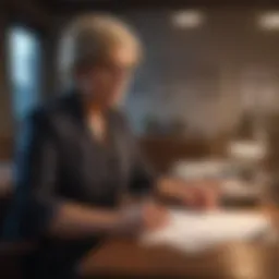 A thoughtful individual reviewing financial documents.