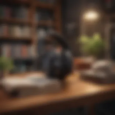 Creating a Cozy Atmosphere for Audiobook Listening A cozy reading nook with headphones and a digital device