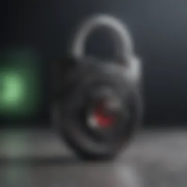 Online Security Measures Digital security lock symbolizing online safety
