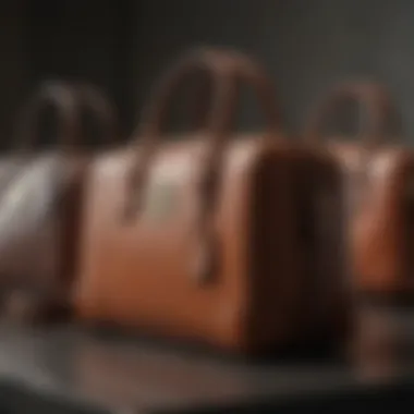 Elegant collection of luxury bags displayed on a stylish surface