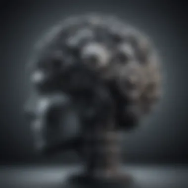 A brain with gears symbolizing trading psychology