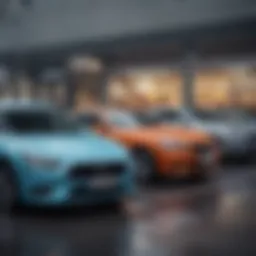 Trendy car rental options showcasing various vehicle types