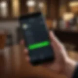 User accessing Cash App on a smartphone