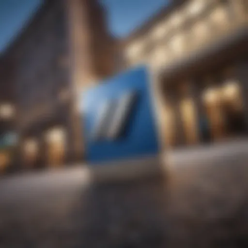 A close-up of Chase Bank's logo against a professional background.