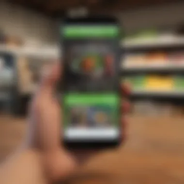 Close-up of a smartphone displaying the Instacart app