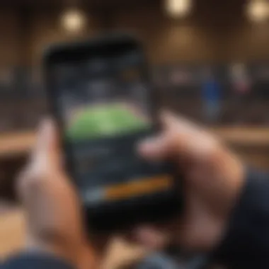 A smartphone displaying a last-minute sports ticket app interface